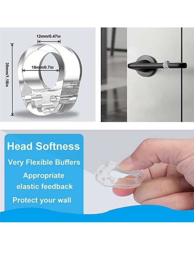 Generic 8-Piece Transparent Door Handle Buffer Protected Pad for Protection of Walls and Furniture  - Image 3