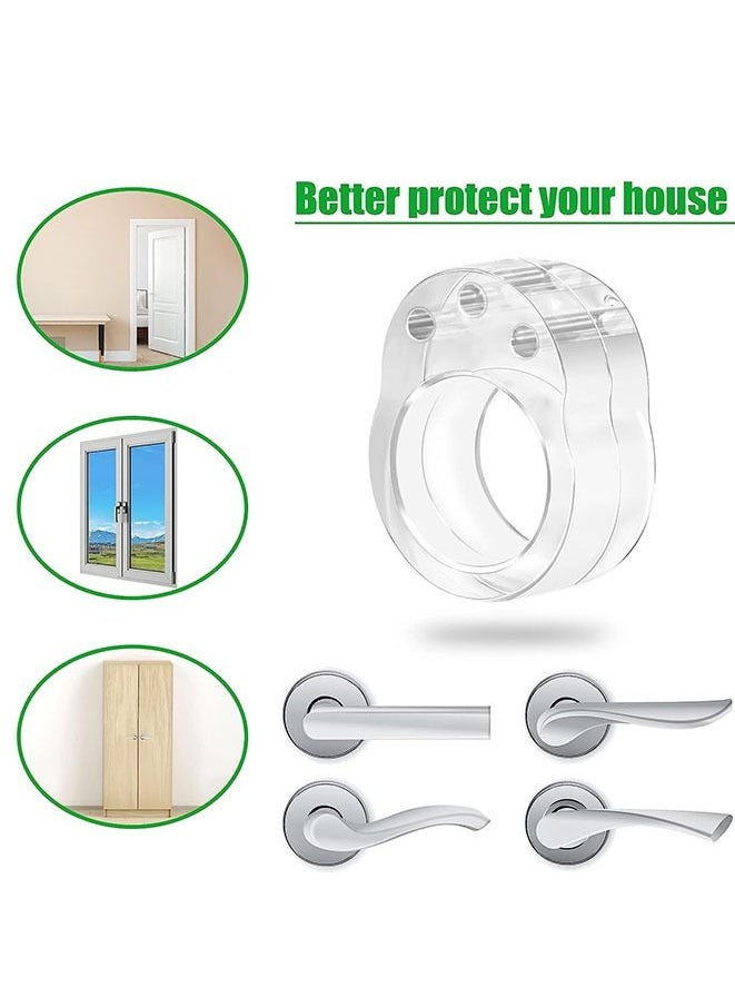 Generic 8-Piece Transparent Door Handle Buffer Protected Pad for Protection of Walls and Furniture  - Image 4