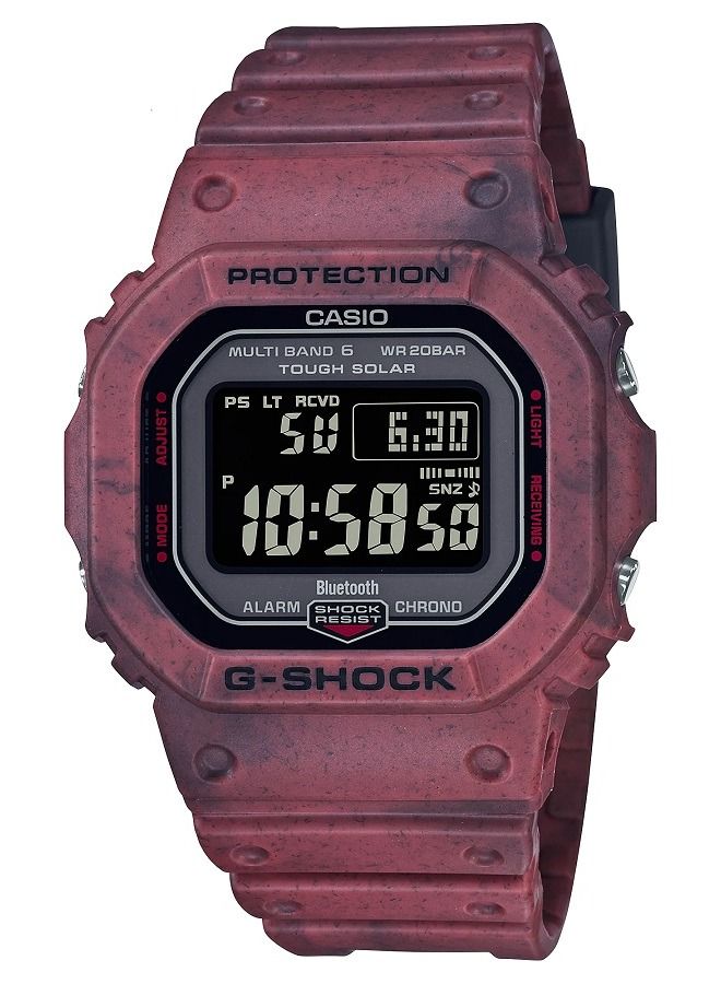 جي شوك ساعة رجالية جي شوك تعمل بالطاقة الشمسية  بسوار راتنج GW-B5600SL-4DR - Image 1