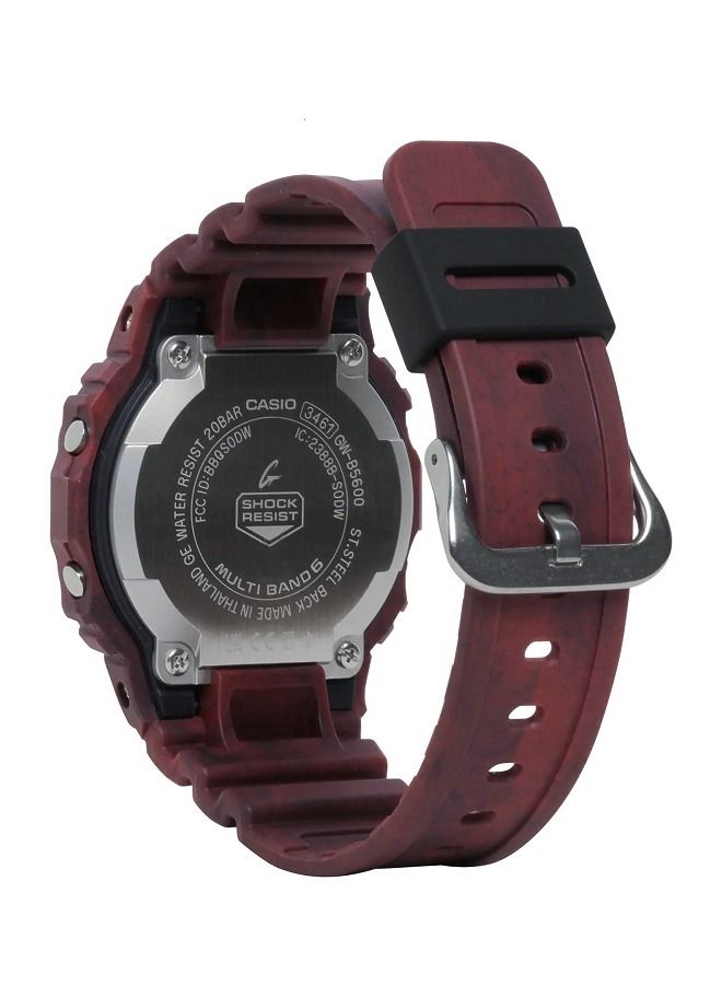 جي شوك ساعة رجالية جي شوك تعمل بالطاقة الشمسية  بسوار راتنج GW-B5600SL-4DR - Image 2