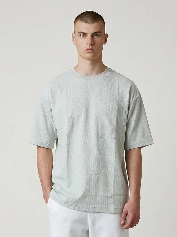 Marrakech Oversized Pique T-Shirt with Front Pocket