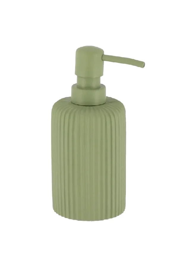 Tendance Elegant Design Polyresin Round Soap Dispenser Matte Green 230 ml 62103143