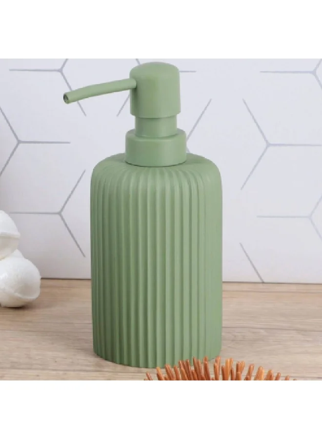 Tendance Elegant Design Polyresin Round Soap Dispenser Matte Green 230 ml 62103143