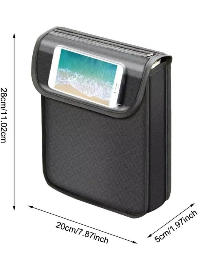 لاكام Electric Scooter Bag, Pouch Handlebar Storage with Waterproof Phone Holder Pocket, Front Hanging Bags Organizer for Bike Handle Bar, eBike, Motorcycle, Bicycle Escooter, Large Capacity (Black) - Image 5