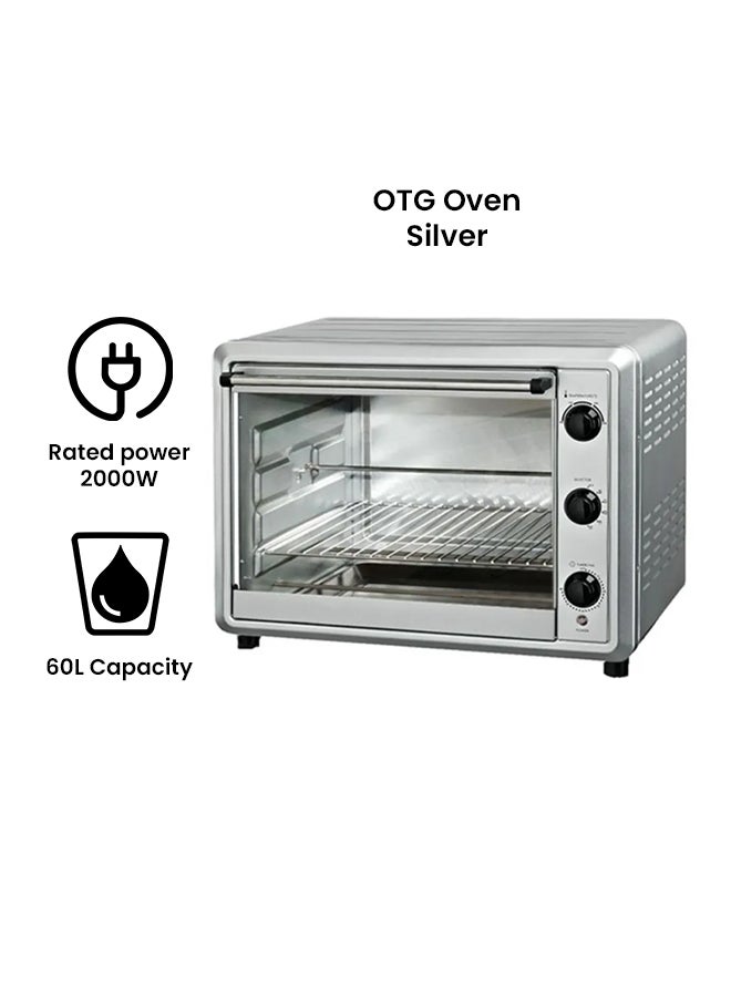 SUPER GENERAL Electric Oven 60 L 2000 W SGE O064KRC Silver - Image 2