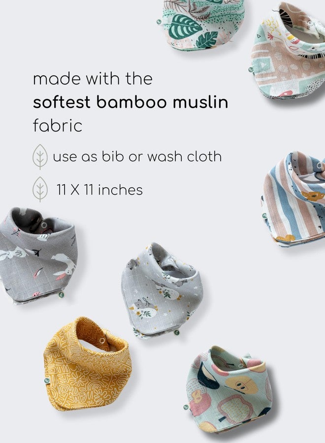 Cocoon Care Unisex Bamboo Muslin Grey double sided 2 in 1 Bib and Wash Cloth for Baby - Image 3