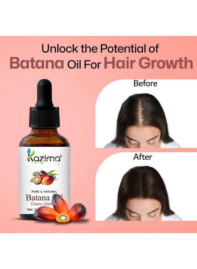 KAZIMA Batana Oil For Hair Growth | Pure Batana Oil Cold Pressed For Healthy Hair & Scalp | Promotes Stronger & Shiny Hair | 30 Ml - Image 3
