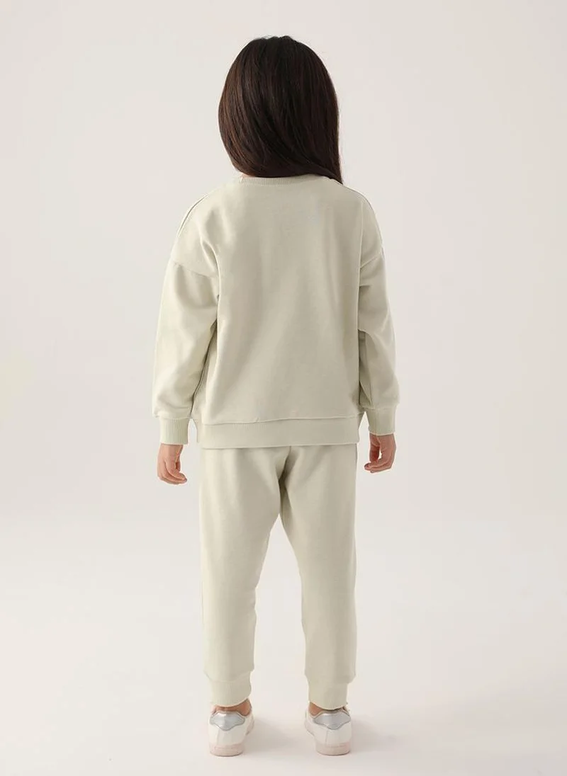 U.S. Polo Assn. U.S. Polo Assn. Girls Beige Tracksuit Set