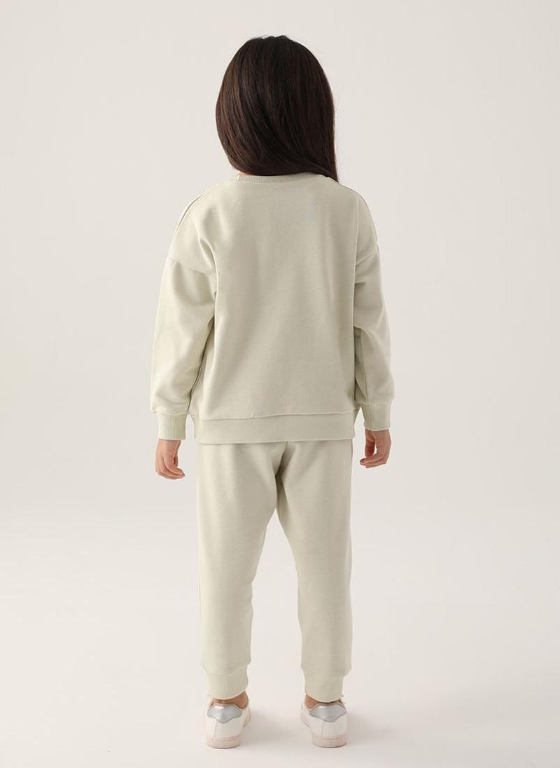 U.S. Polo Assn. U.S. Polo Assn. Girls Beige Tracksuit Set  - Image 5