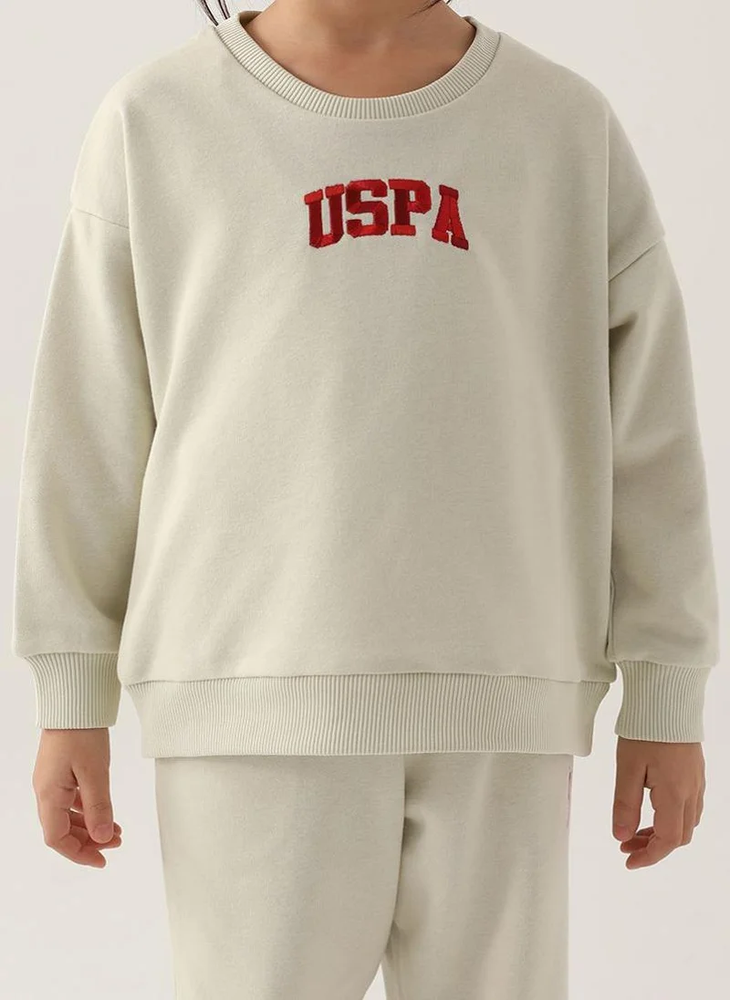 U.S. Polo Assn. U.S. Polo Assn. Girls Beige Tracksuit Set
