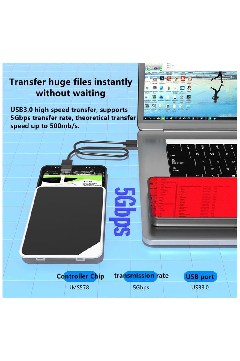 320G External Hard Drive-USB 3.0 Portable HDD External Hard Drives-Slim External Hard Drive-5Gbps H-Speed Solid State External Hard Drive-Portable External Hard Drive for Mac,PC,Laptop (Black) - Image 5