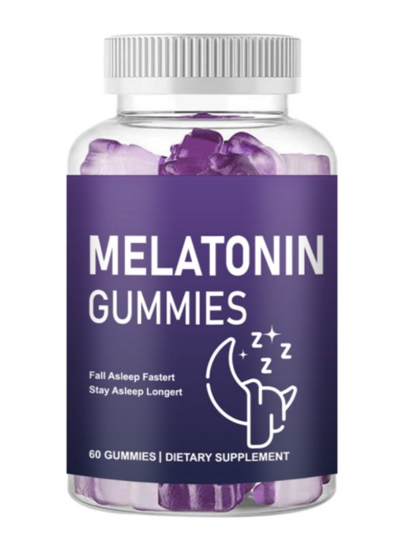 Melatonin 210 mg Fast Dissolve 60 Gummies Nighttime Sleep Aid Natural Berry Flavor Vegetarian, Non-GMO, Gluten Free, (New Packaging - Packaging Upgrade)