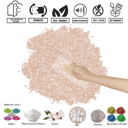 ALOXE Liquid Wallpaper for Walls Décor (1kg) | Easy to Apply Plant Based Eco Friendly Wall Decor with 55sqft Coverage| New Age Seam Less Finish Decorative Wall Covering (Relief-A-017-Shiny Brown) - Image 3