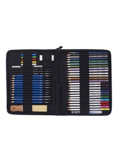 H&B 51pcsset Professional Drawing Kit Wood Pencil Sketching Pencils Art Sketch Painting Supplies with Carrying Bag  - Image 1