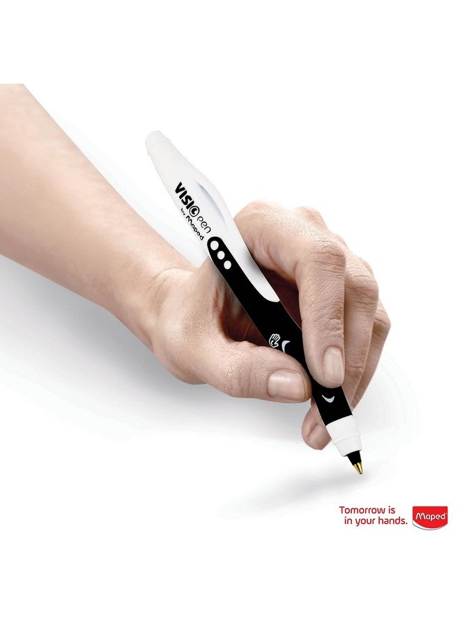 Helix Maped - Visio Left-Handed Quick-Drying Ballpoint Pen - Left Handed - Innovative (Black, 2 Unit) - Image 5