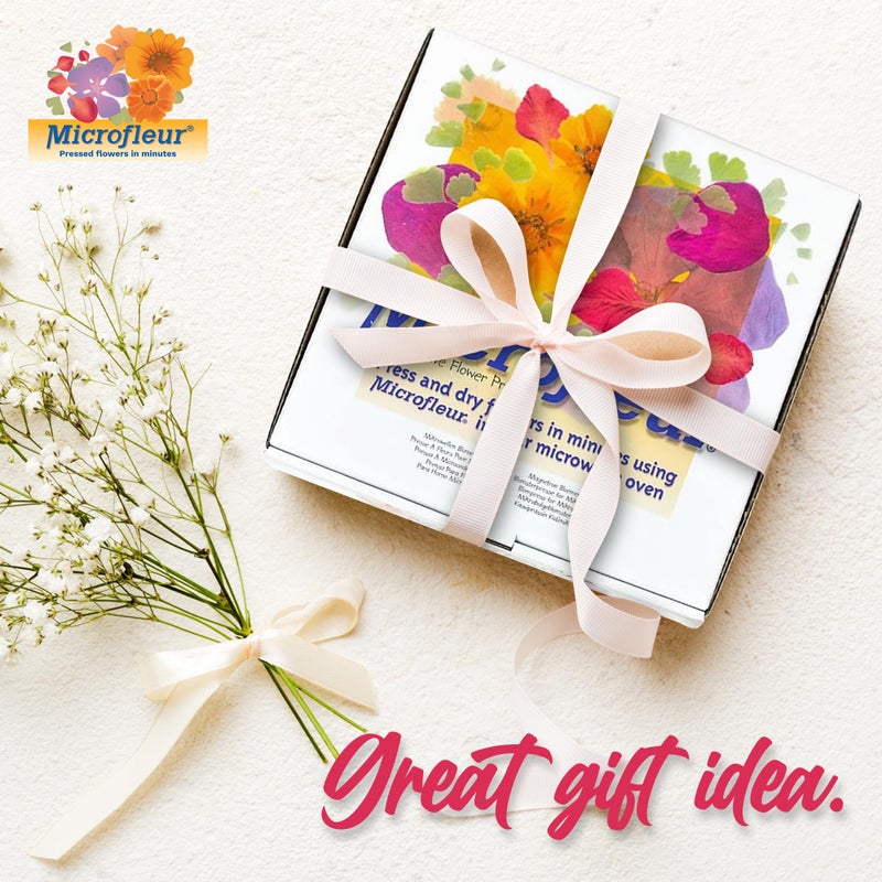 Microfleur Microfleur Max Art Flower Presser Kit – Quick & Easy Pressing with Washable Cloth, Vibrant Color Retention, Fits Most Microwaves, 9" (23 cm)  - Image 2