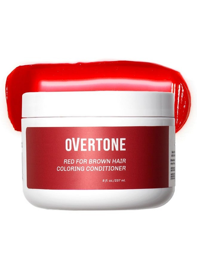oVertone Haircare Color Depositing Conditioner - 8 oz Semi Permanent Hair Color with Shea Butter & Coconut Oil - Temporary Hair Color Dye - Vegan, Cruelty-Free - Red for Brown - Image 1