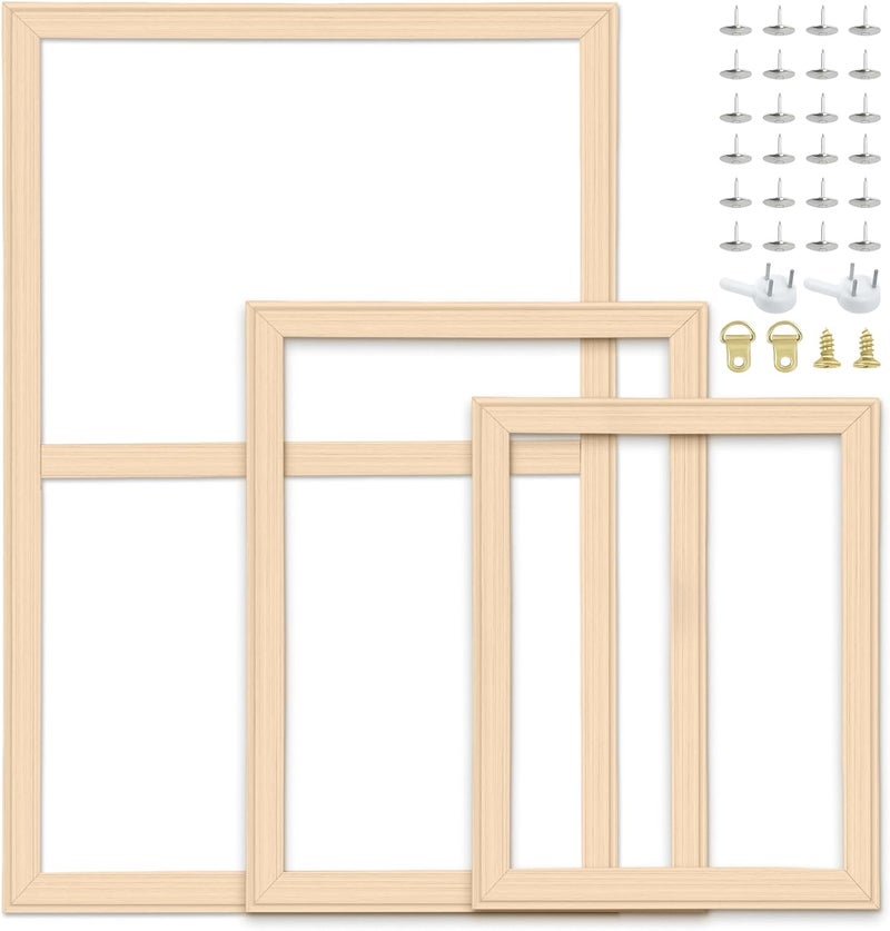 فولينج إن أرت أشرطة شد القماش DIY من ، مجموعة تأطير قماش 5 مقاسات، إطارات شد خشبية للوحات القماش والملصقات والمطبوعات - Image 1