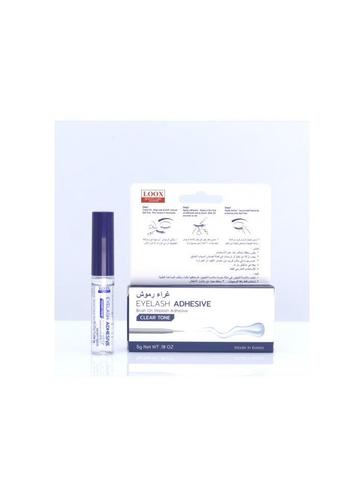 LOOX BEAUTY CARE SYSTEM Clear Eyelash Adhesive with a Brush 5g - Image 2