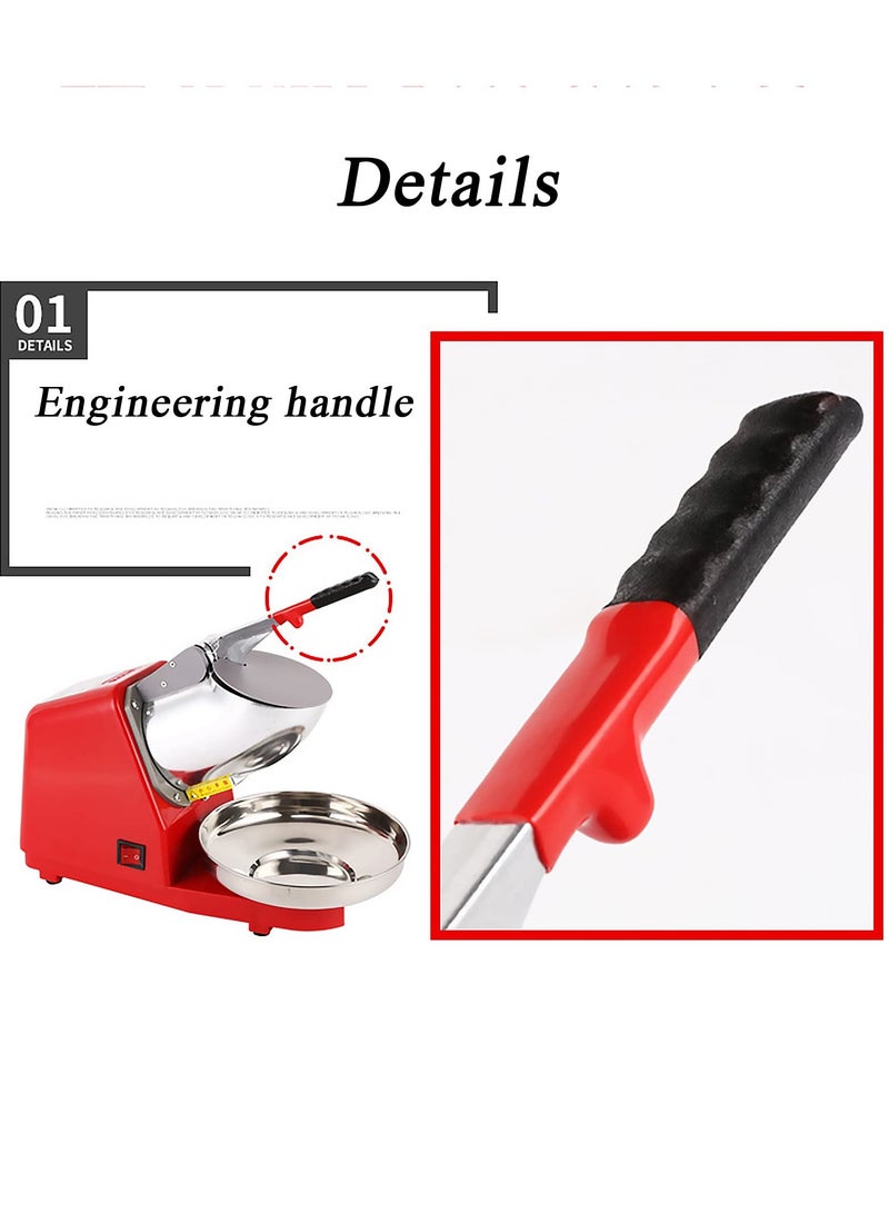 ET-LIFE Electric Ice Crusher Machine Electric Shaved Ice Machine Smoothie Machine for Home and Commercial - Image 4