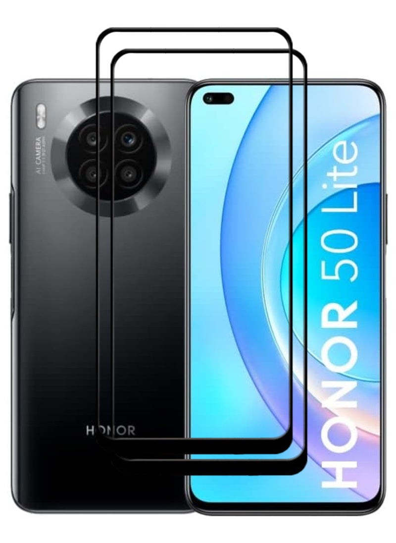 ACLIX 2 Pieces Antistatic ESD Dustproof Premium Quality High Definition Tempered Glass Screen Protector Designed For Honor 50 Lite - Image 1