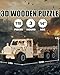 MOCBURIKU Military Truck 3D Wooden Puzzles for Adults to Build DIY Assembly Building Toys with Pull Back Action 118pcs Car Model Building Kits with Removable Cover Creative Gift for Teens and Men - Image 4
