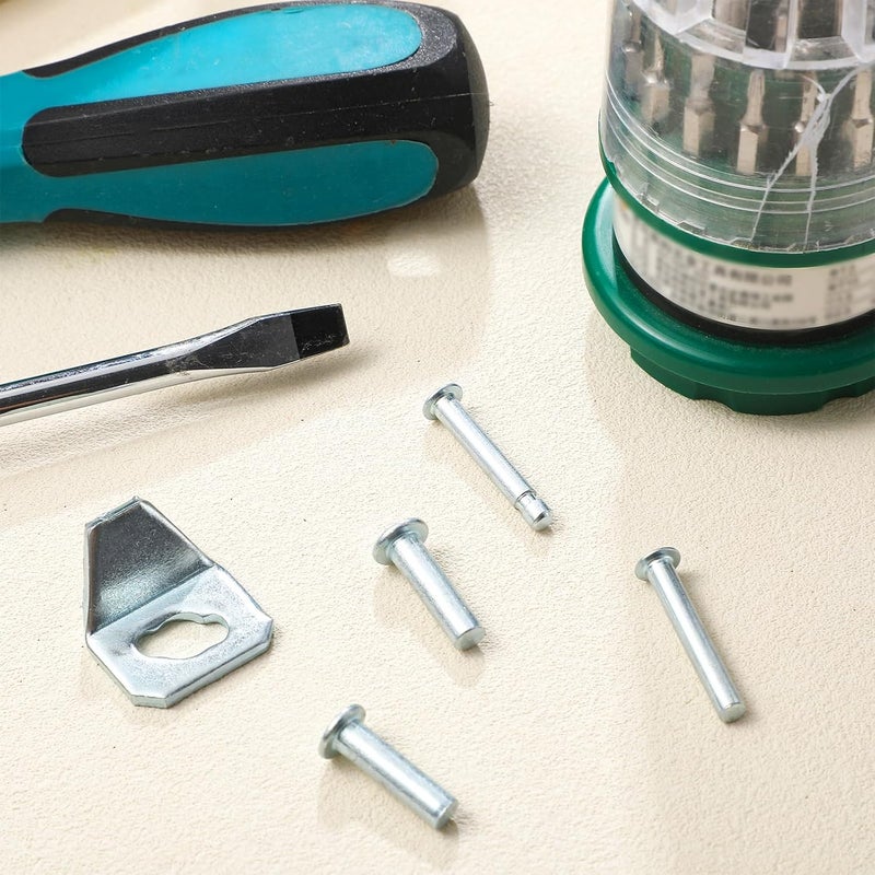 Otoolling 5 Pcs Screen Door Closer Kit Include 1 Iron Sheet 4 Replacement Pins Heavy Duty Steel Door Replacement Parts Compatible with Andersen Emco Larson 40201 Pella - Image 2