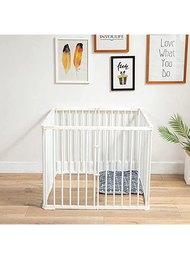 Rubik سياج داخلي للكلاب للكلاب الصغيرة والمتوسطة الحجم، سياج فناء محمول، حاجز عزل داخلي (8 ألواح، مقاس كل لوح 42 سم × 68 سم) - Image 1