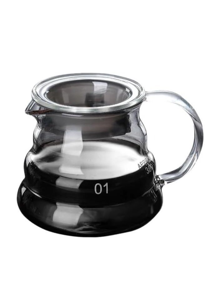 1Chase Borosilicate Heat Resistant Glass Coffee Server Pot 300 ML - Image 2