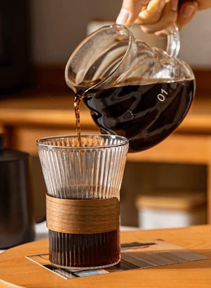 1Chase Borosilicate Heat Resistant Glass Coffee Server Pot 300 ML - Image 4