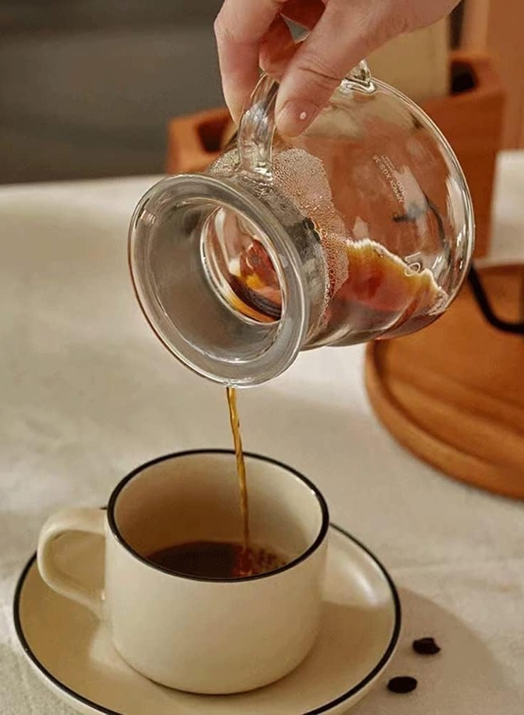 1Chase Borosilicate Heat Resistant Glass Coffee Server Pot 300 ML - Image 3