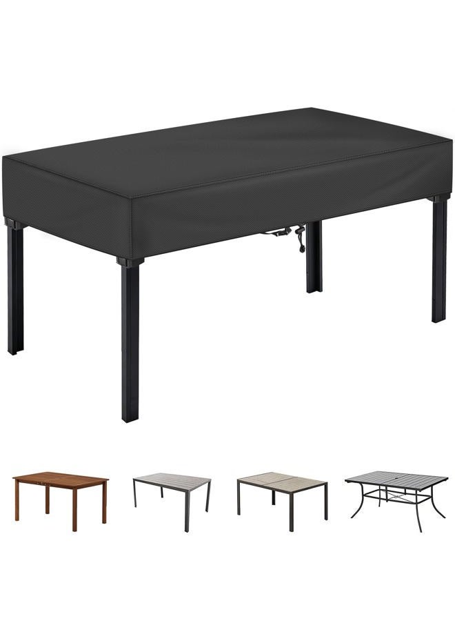 TOHONFOO Rectangular Patio Table Cover - Waterproof Anti-UV Outdoor Dining Table Cover - Outdoor Patio Furniture Cover 75" L x 40" W x 6" H - Image 1