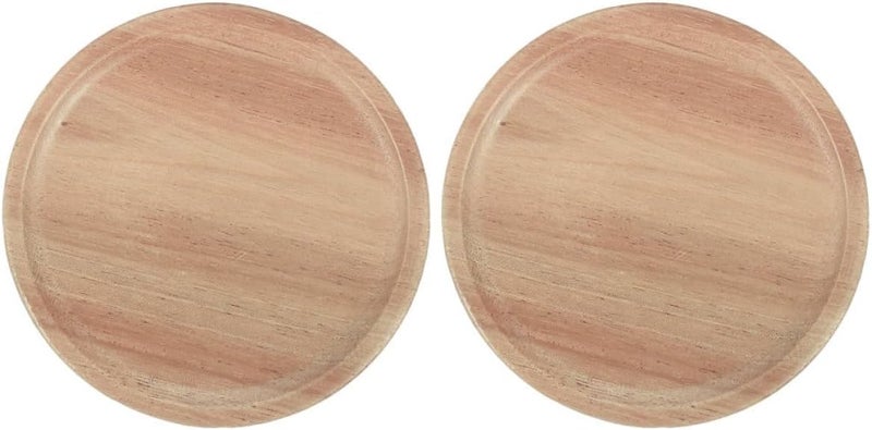 INOOMP Sealed Glass Jar Lids with 70mm Wooden Acacia Covers, Reusable Mason Canister Sealing Caps for Household Storage, 2pcs Set - Image 1