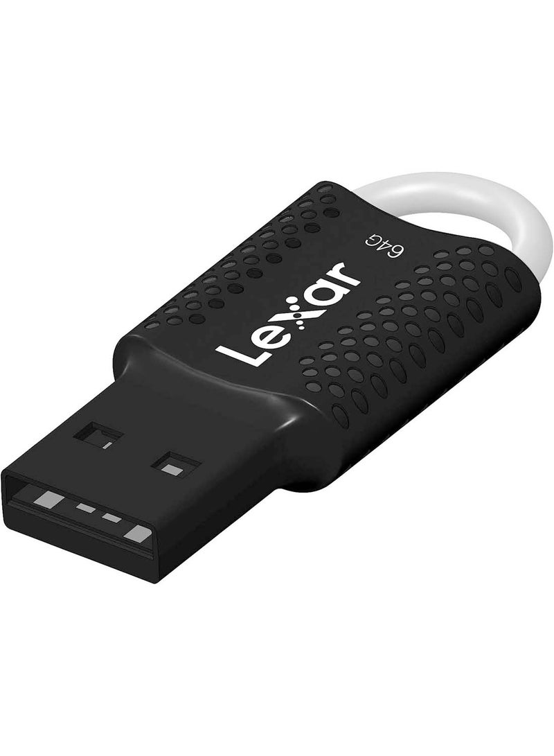 ليكسار جهاز تخزين فلاش JumpDrive V40 سعة 64 جيجابايت USB 2.0، أسود (LJDV40-64GABVNA) - Image 2
