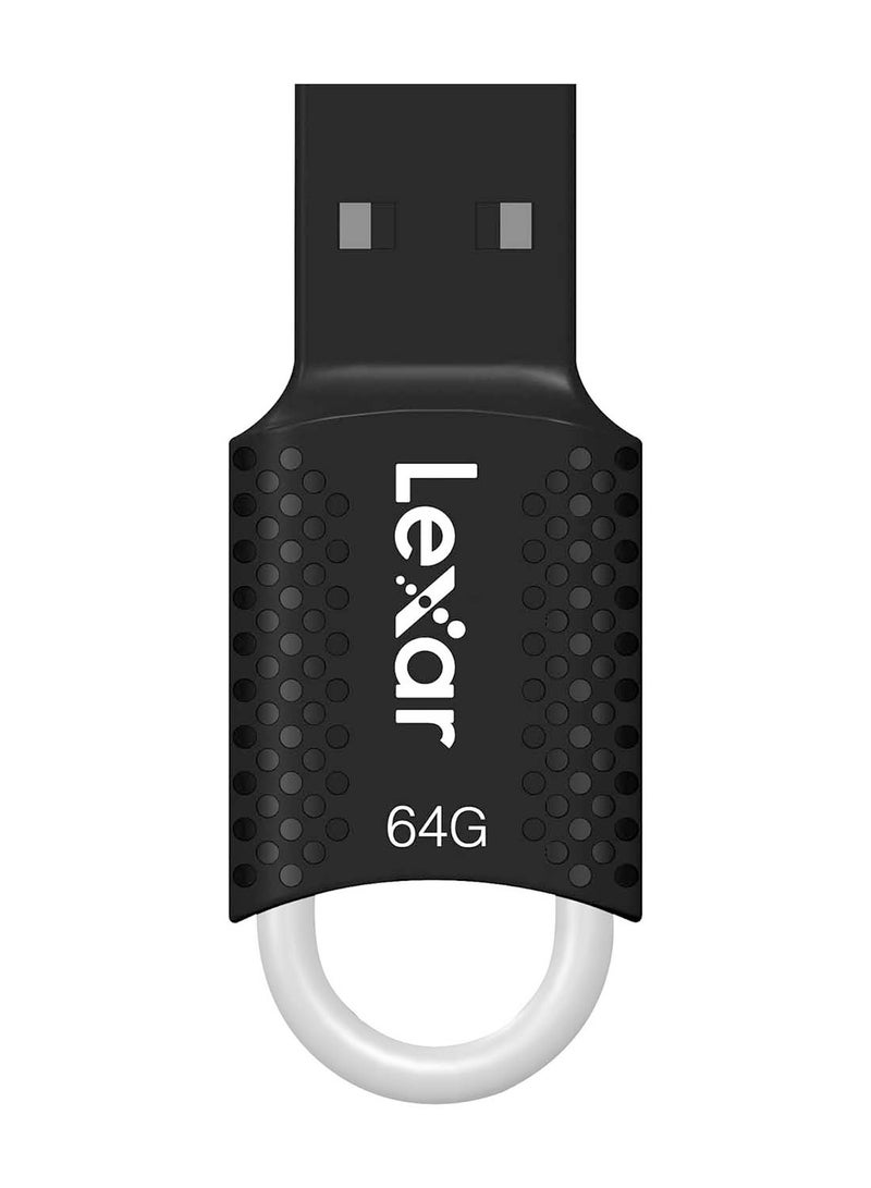 ليكسار جهاز تخزين فلاش JumpDrive V40 سعة 64 جيجابايت USB 2.0، أسود (LJDV40-64GABVNA) - Image 1