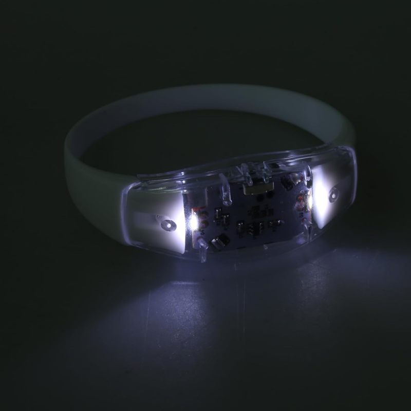Light Up Wristbands 10-Piece Pack Adjustable One-Button Operation - Long-Lasting Battery Led Bracelets for Festivals Raves Birthday Parties And Group Events - Image 4