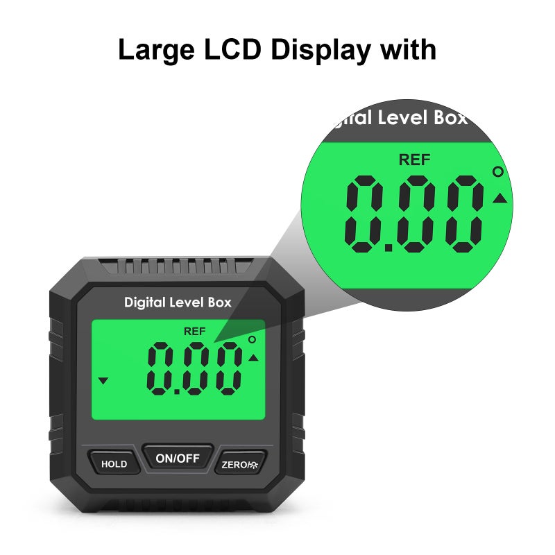 Digital Electronic Level and Angle Gauge, Angle Finder with Magnetic Base, Digital Inclinometer Angle Measuring Tool for Woodworking, Construction and Machinery - Image 3