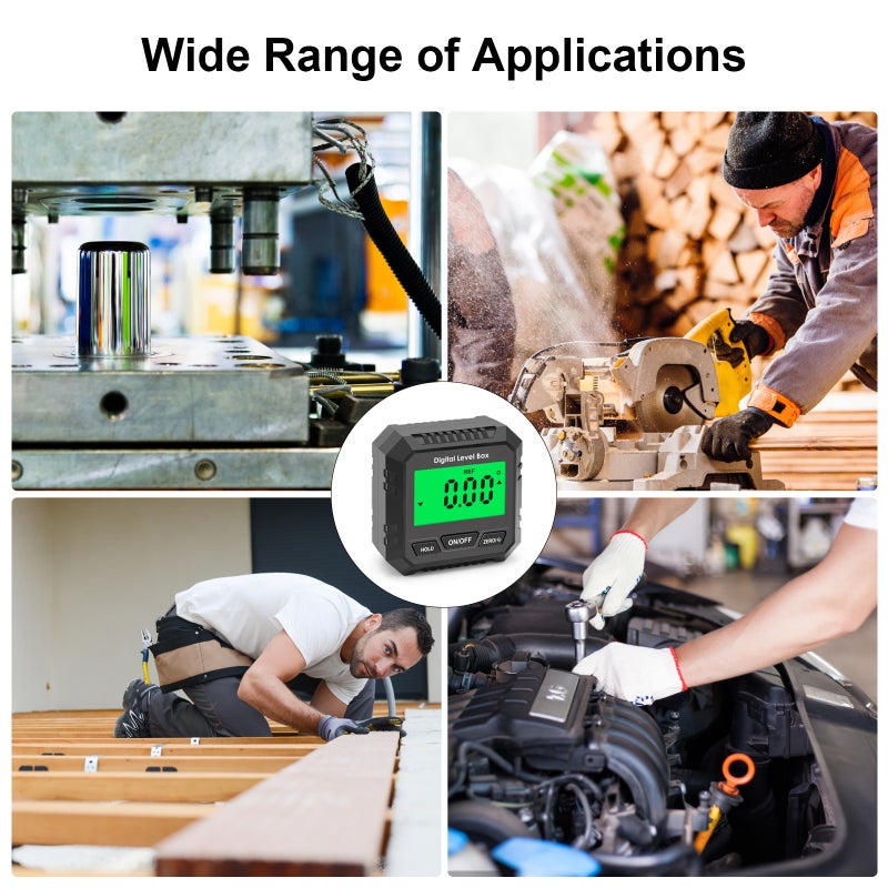 Digital Electronic Level and Angle Gauge, Angle Finder with Magnetic Base, Digital Inclinometer Angle Measuring Tool for Woodworking, Construction and Machinery - Image 5