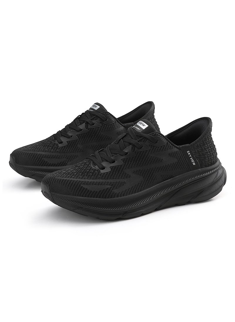 Sky View - Athlesiure Supportive Men And Women Hands Free Slip-ins Running Shoes Unisex Cushioned Breathable Athletic Fashion Sneakers Non Slip Walking Tennis Shoes Black - Image 1