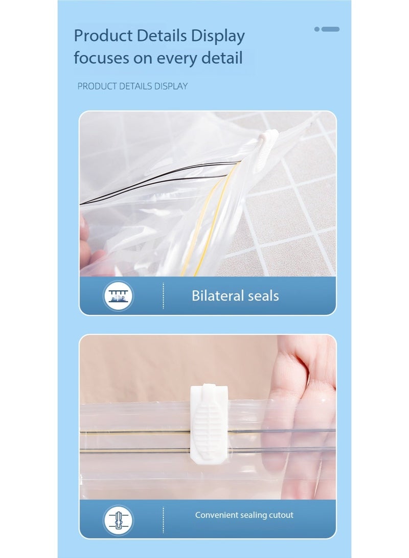 SKT Shiketro 10 Space-saving Vacuum Storage Bags With a Manual Pump, Reusable, Suitable For Storing Bedding, Clothing, Curtains, and Pillows (3 extra-large 100CM*80CM / 3 large 80CM*60CM / 4 medium 70CM*50CM) - Image 5