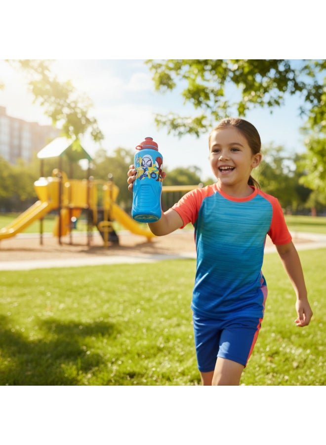 Stor Spidey Ergo Sports Water Bottle for Kids – 430ml BPA-Free Reusable Leak-Proof Drinking Bottle with Flip-Top Lid, Lightweight Ergonomic Design for School, Sports, Travel & Daily Use - Image 5
