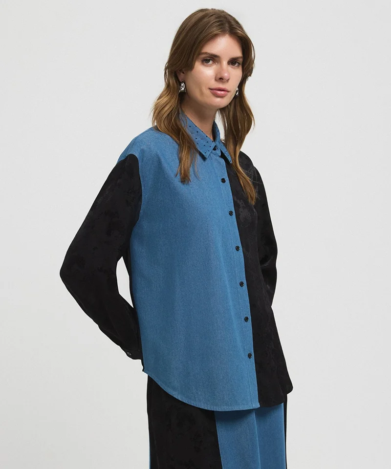 ابيكول Mixed Rhinestone Shirt