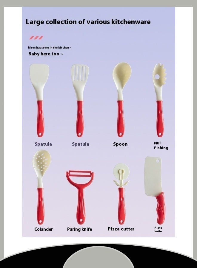 Kitchen playset,Children'S Kitchen Toy Set , Portable Pretend Play Simulation Induction Cooker Cooking Tableware Fruit Toys Kitchen Utensils With Sound Effects Various Styles Of Play - Image 3