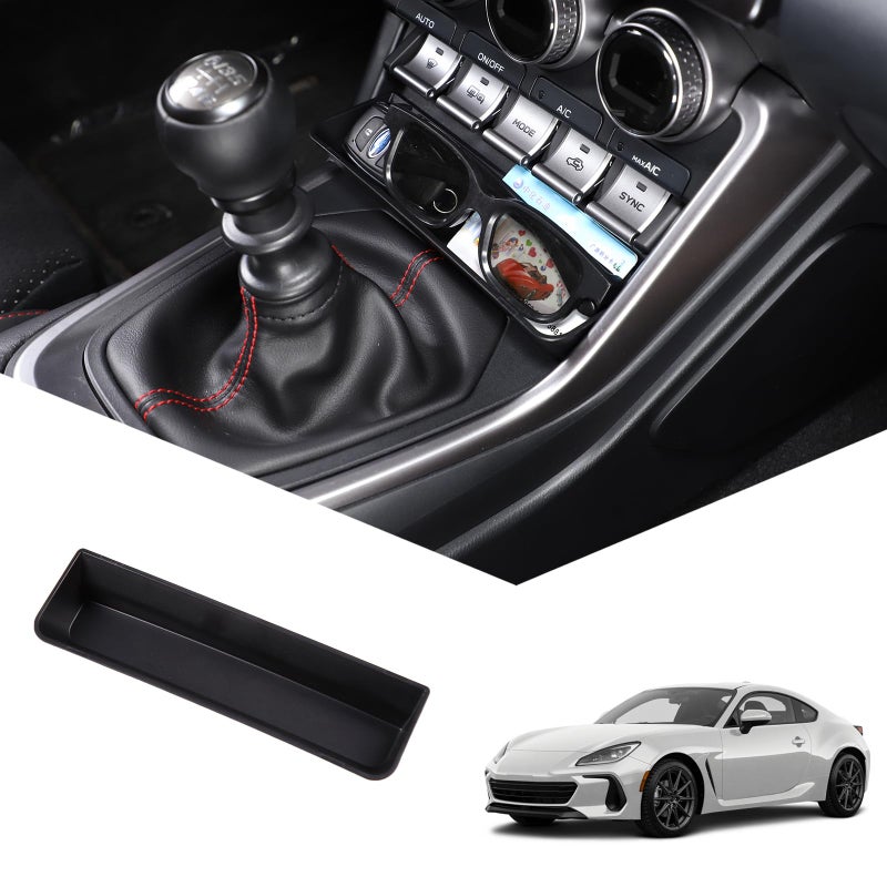 Center Console Lid Gear Shifter Panel Front Storage Box Central Control Tray Holder Stowing Tidying Interior Styling Accessory Fit 2022 2023 2024 2025 and up Subaru BRZ Toyot GT86