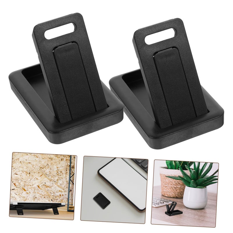 2 Pcs Portable Laptop Stand For Enhanced Cooling Compact Lightweight Design Black - Image 5