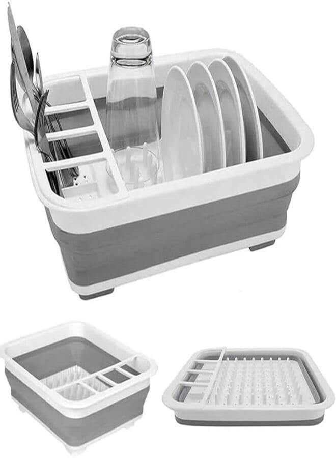Spaceshoop CatKit Collapsible Dish Drainer & Utensil Holder for Kitchen Sink Organization, Travel Easier and Small Kitchen Prep - Premium Product by CatKit