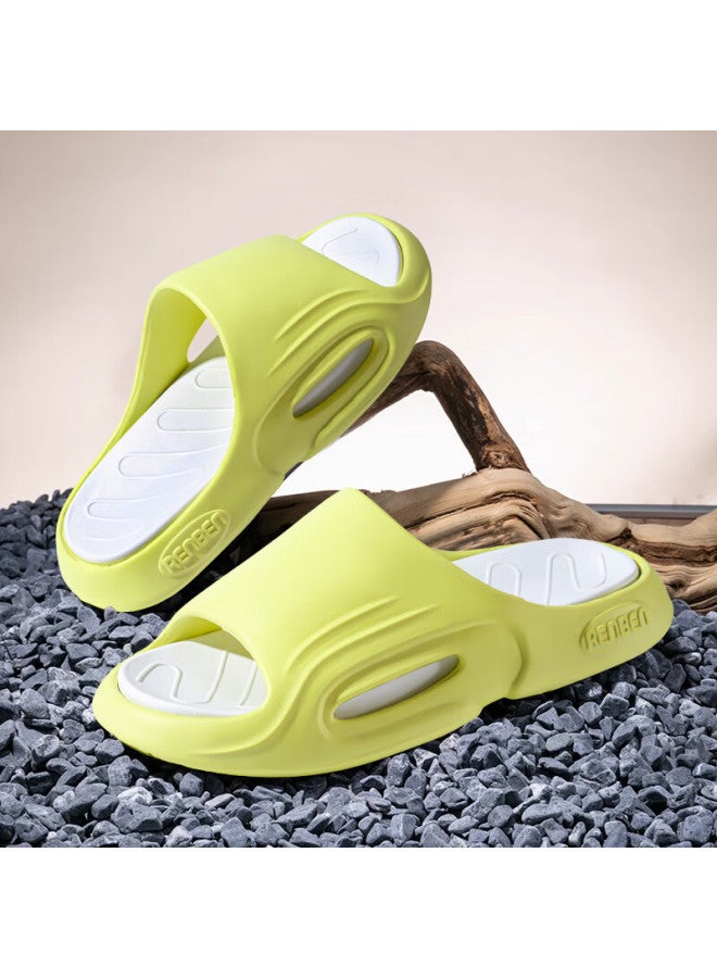 Iqgd Slippers For Men And Women, Home Couple Style, Indoor And Outdoor Shower Sandals 20007 Green And White Size 46-47 - Image 1