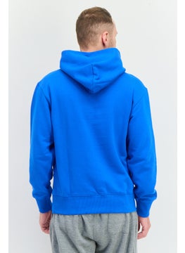 adidas Originals Men Sportswear Fit Embroidered Logo Long Sleeves Outdoor Sweatshirt, Blue  - Image 2
