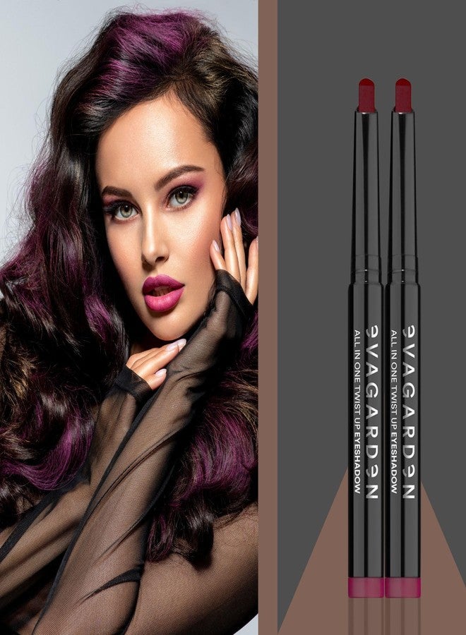 EVAGARDEN All In One Twist Up Eye Shadow - Easy, Fast and Effective Makeup - Creamy, Bold Color Release Blends Effortlessly - Remains Uniform and Bright with No Transfer - 369 Merlot - 0.03 oz - Image 3