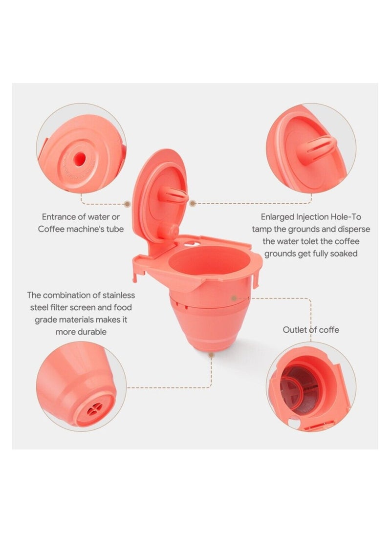 KASTWAVE Reusable Coffee Filter for Keurig Coffee Makers Refillable Filters Coffee Capsule Cups Large Capacity 40g Red - 1Pack - Image 4